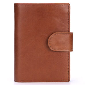 vintage vertical leather wallet