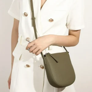 Styled Leather Mini Pouch wearing