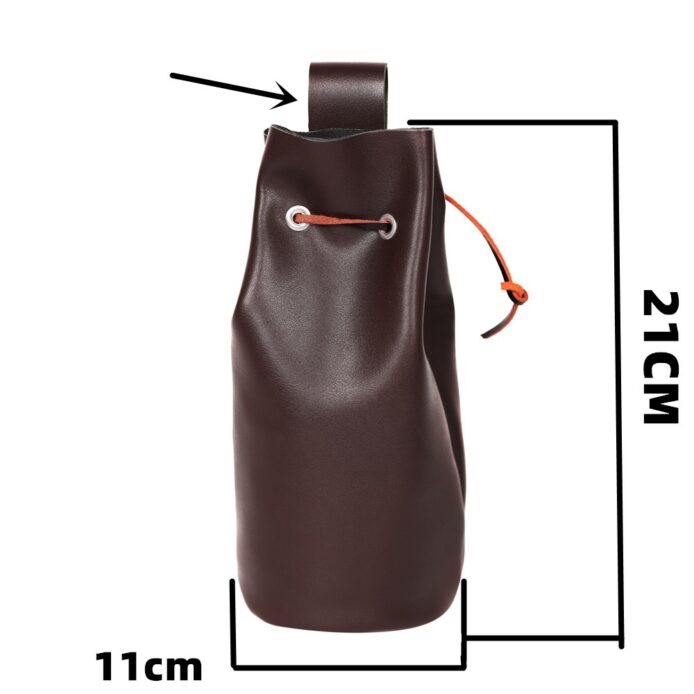 Leather Drawstring Coin Pouch