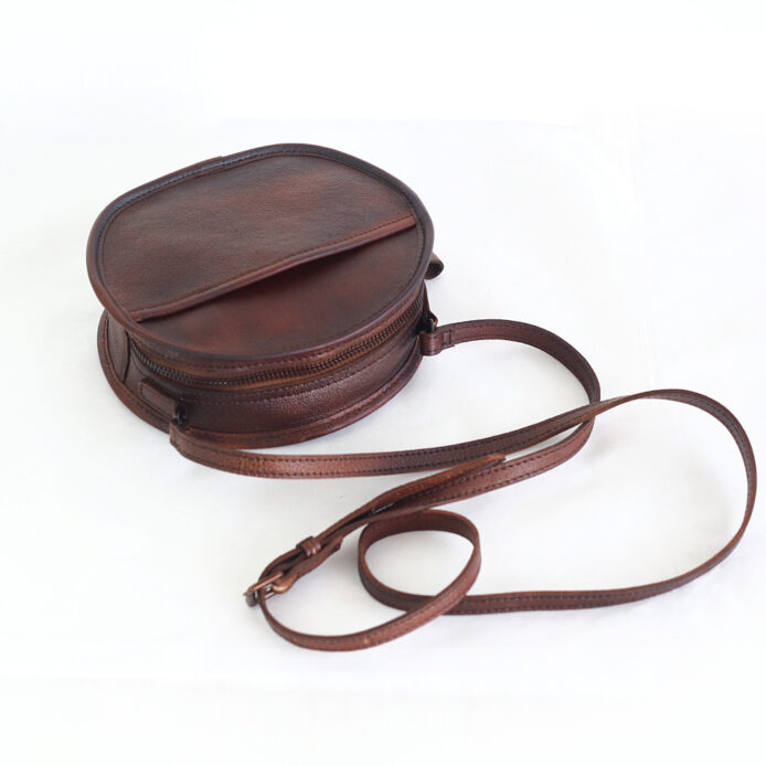 Round Leather Bag