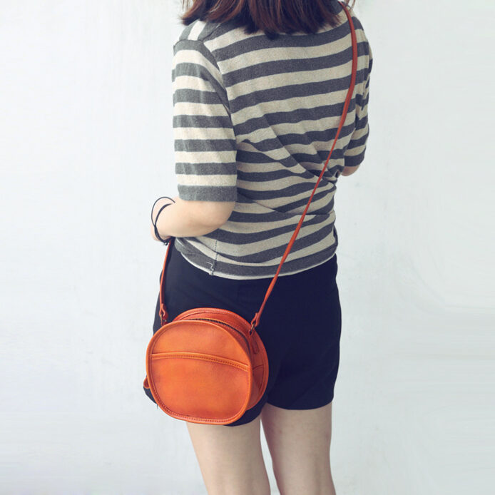 Round Leather Bag