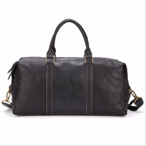 Leather Weekender Duffle Bag