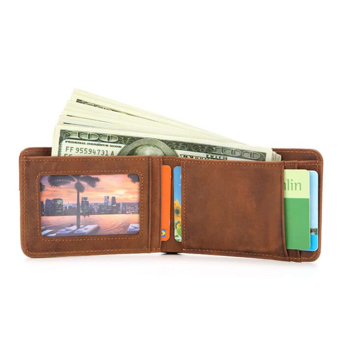 Men's Leather Wallet With RFID Protection