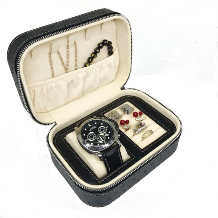 Black Leather Watch Box