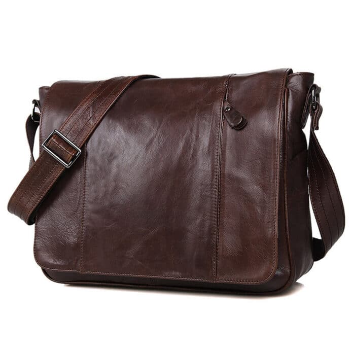 Styled Leather Satchel For Men - Image 4