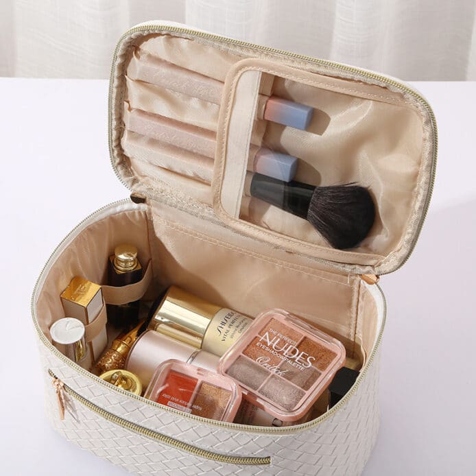 Styled Leather Travel Makup Bag - Image 7