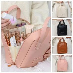 Styled Leather Waterproof Makeup Pouch