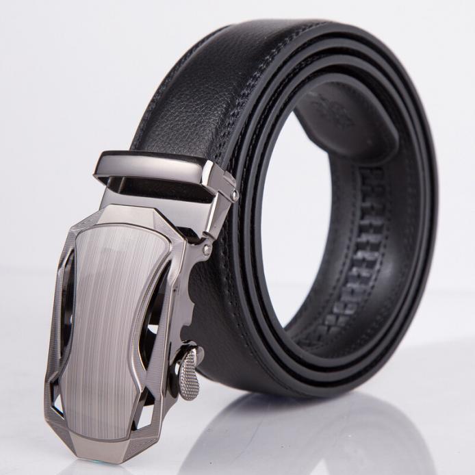 Styled Leather Automatic Buckle Belt - Image 2